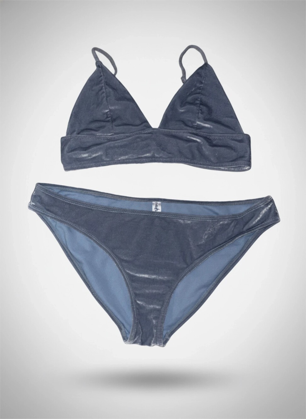 Women's Triangle Bikini Set | Metallic Two-Piece Swimsuit